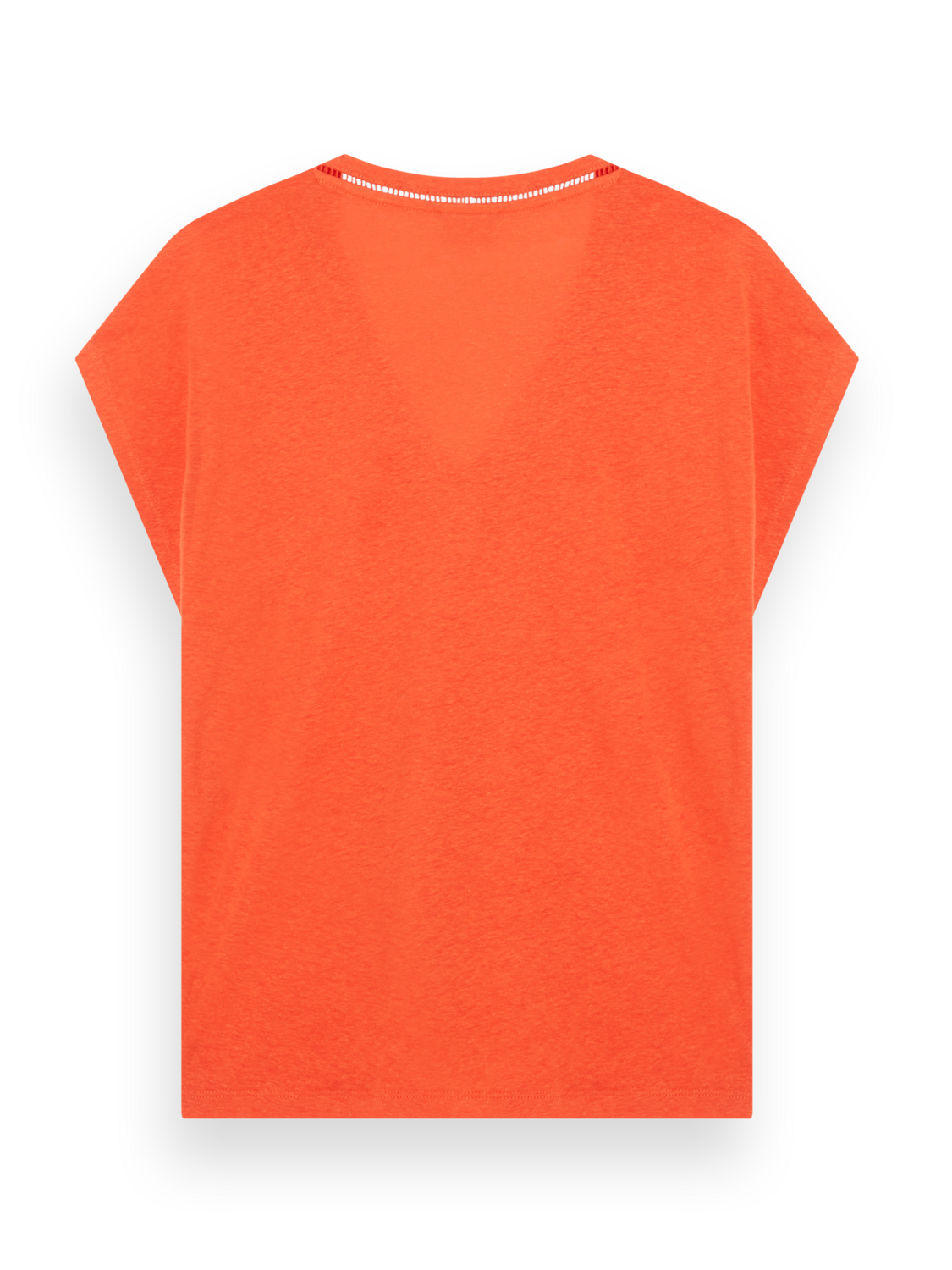 V-NECK LADDER DETAIL LOOSE FIT T-SHIRT