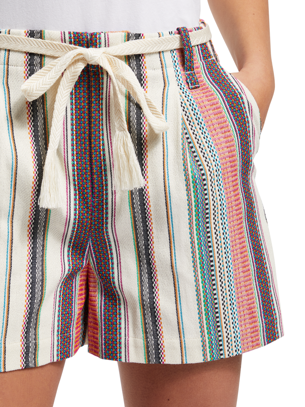 HIGH RISE CRAFTED STRIPE SHORT