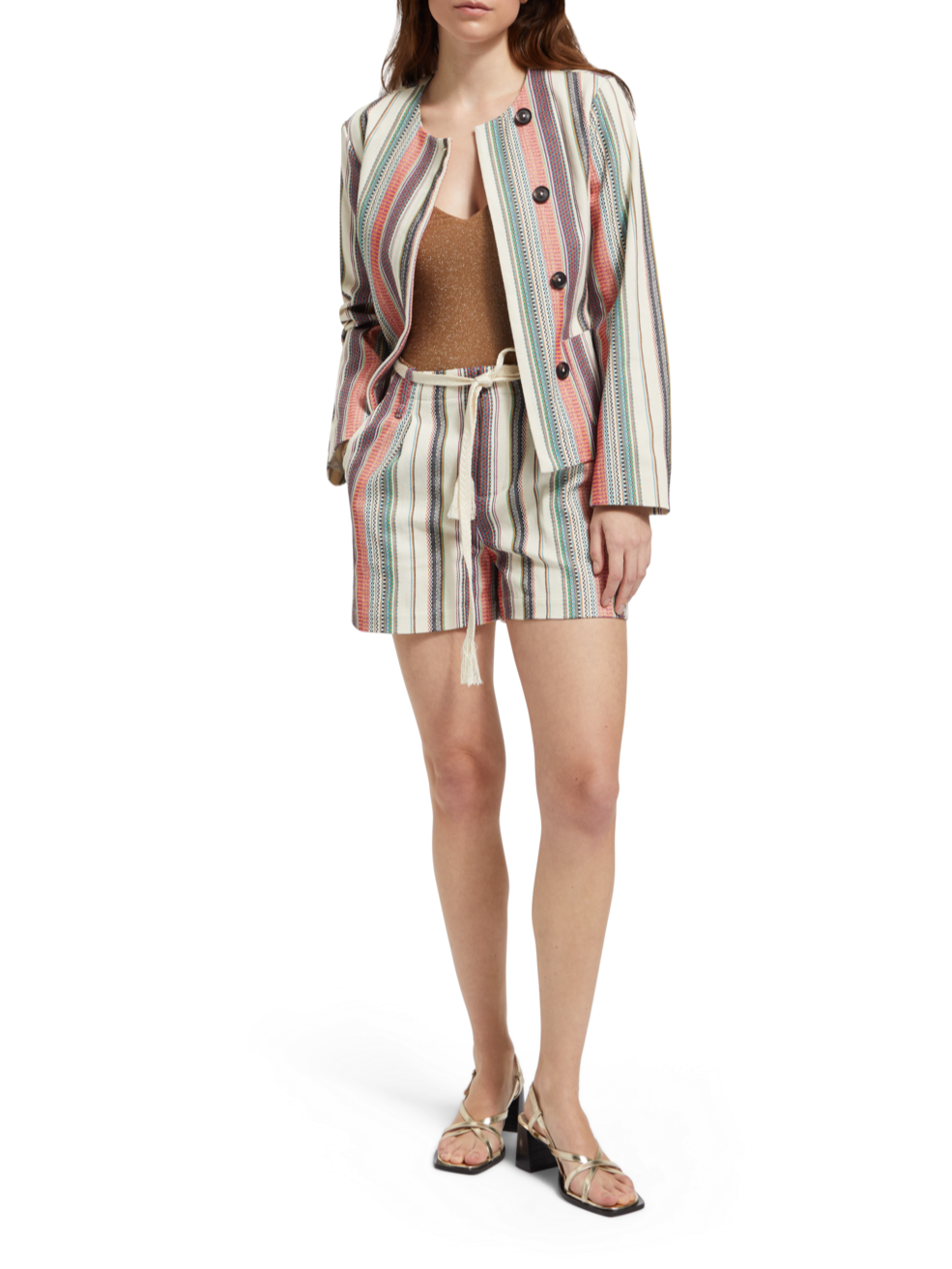 HIGH RISE CRAFTED STRIPE SHORT