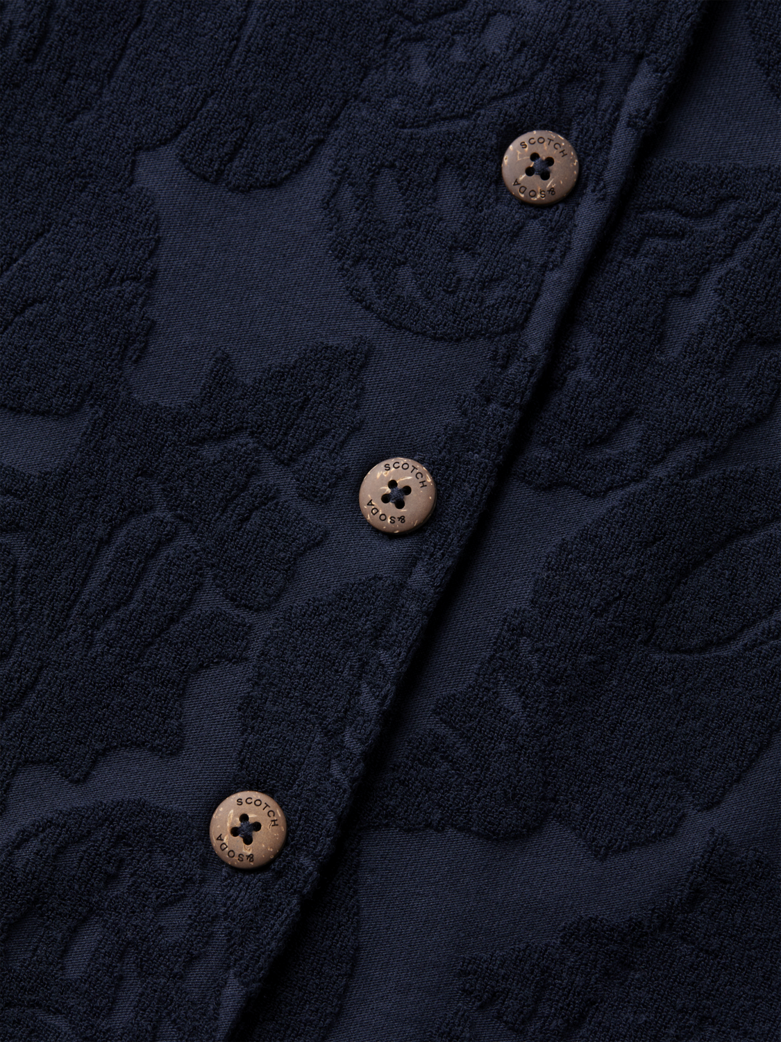 JACQUARD TOWELING CAMP SHIRT