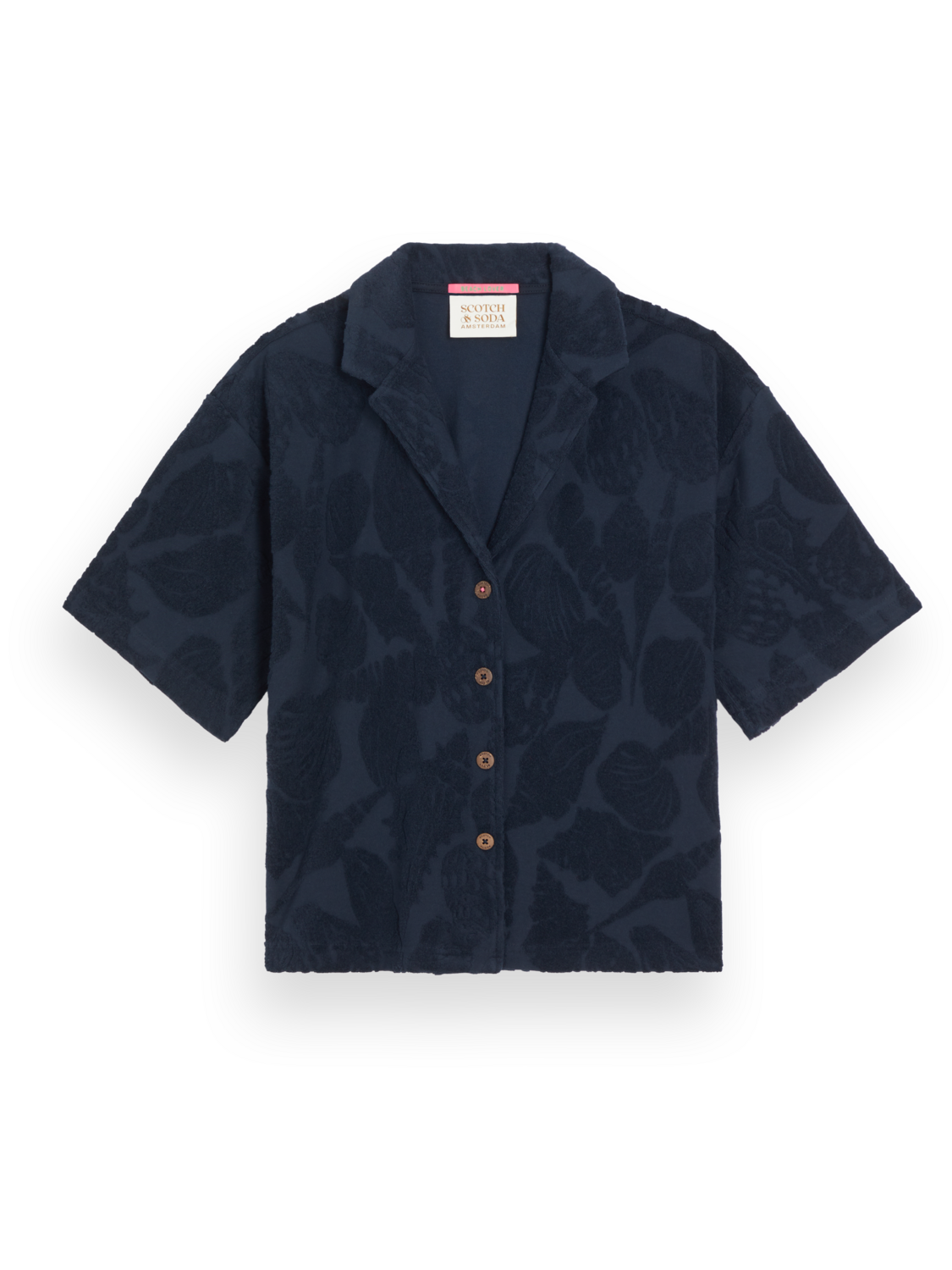 JACQUARD TOWELING CAMP SHIRT
