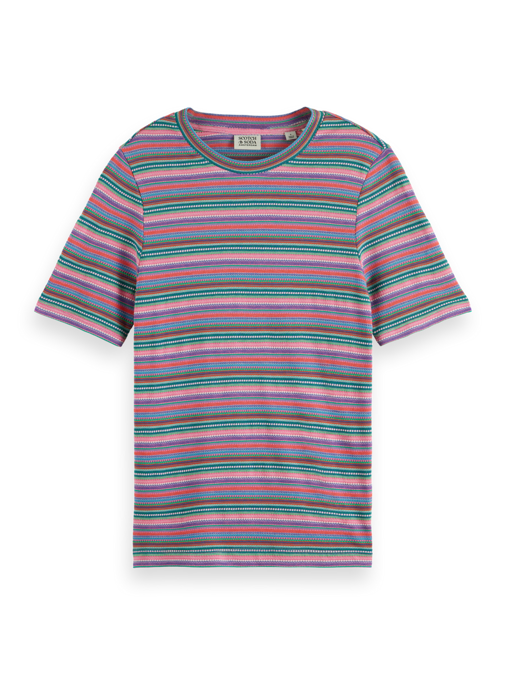 TEXTURED STRIPE SLIM FIT T-SHIRT