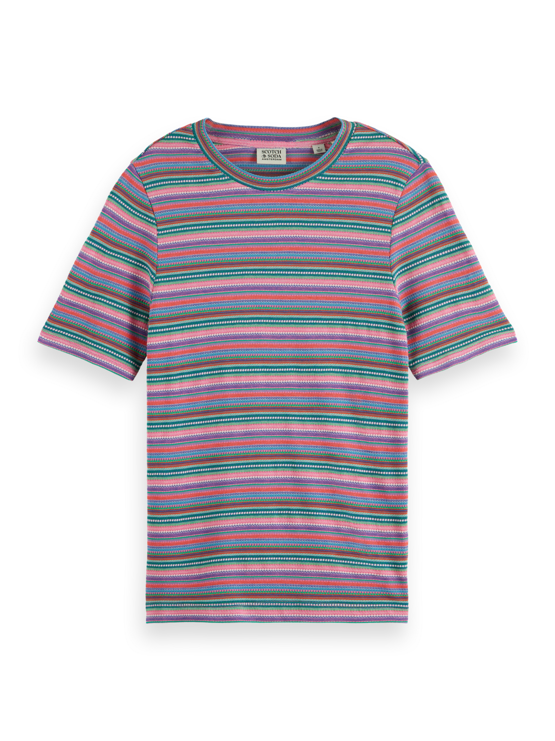 TEXTURED STRIPE SLIM FIT T-SHIRT
