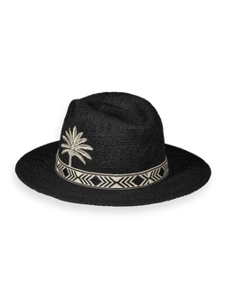 EMBROIDERED STRAW PANAMA HAT