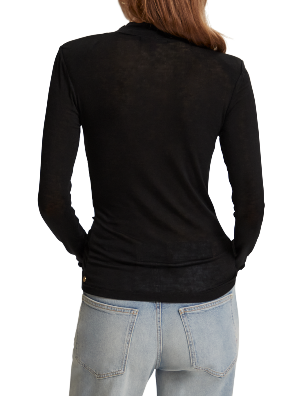 SHOULDER PADDED LONG SLEEVE TOP