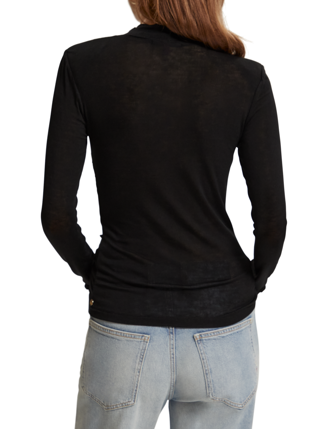 SHOULDER PADDED LONG SLEEVE TOP