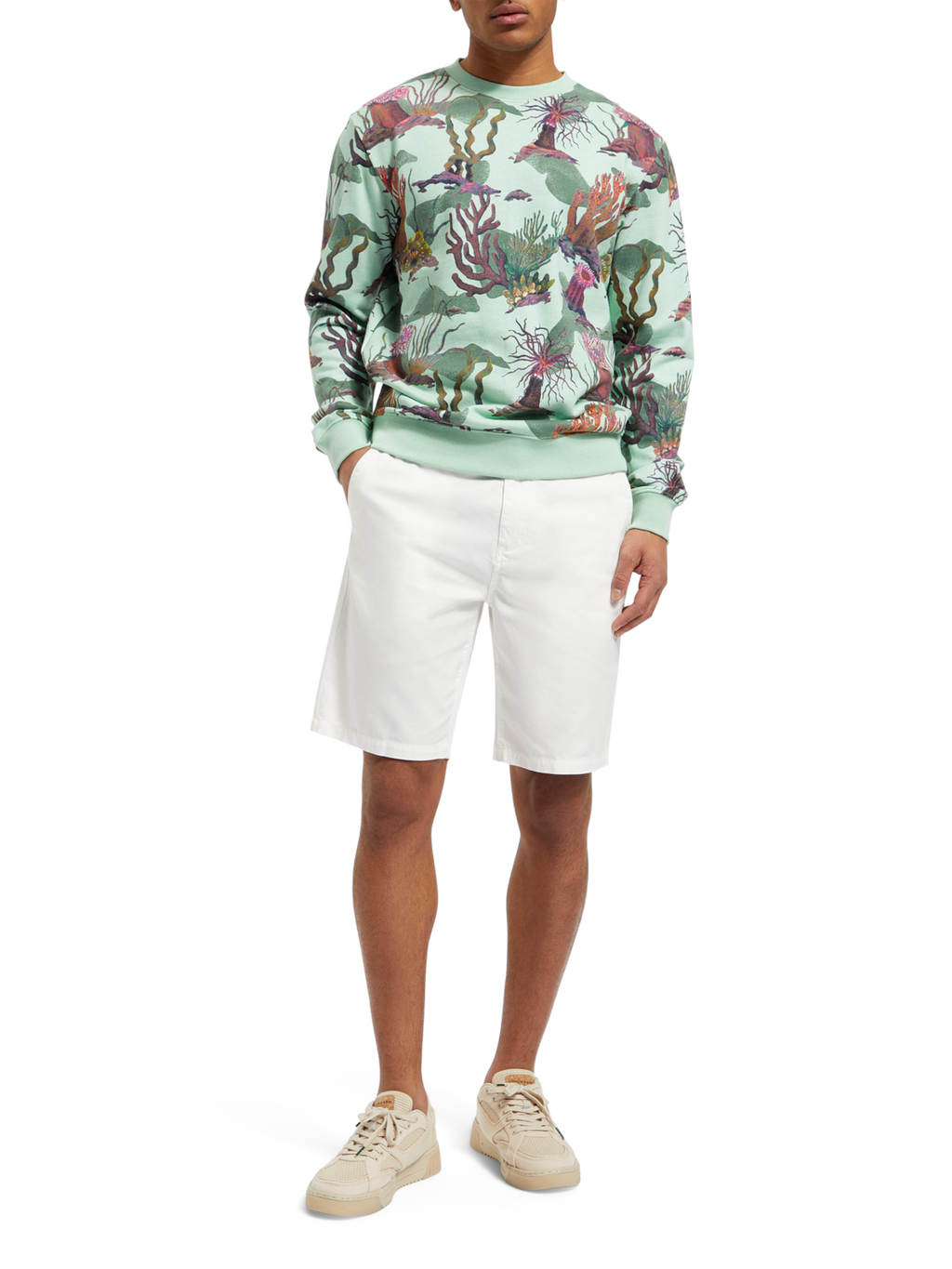 STUART - COTTON-BLEND TWILL SHORTS