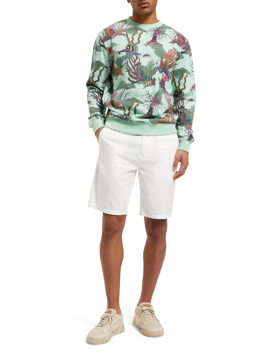 STUART - COTTON-BLEND TWILL SHORTS