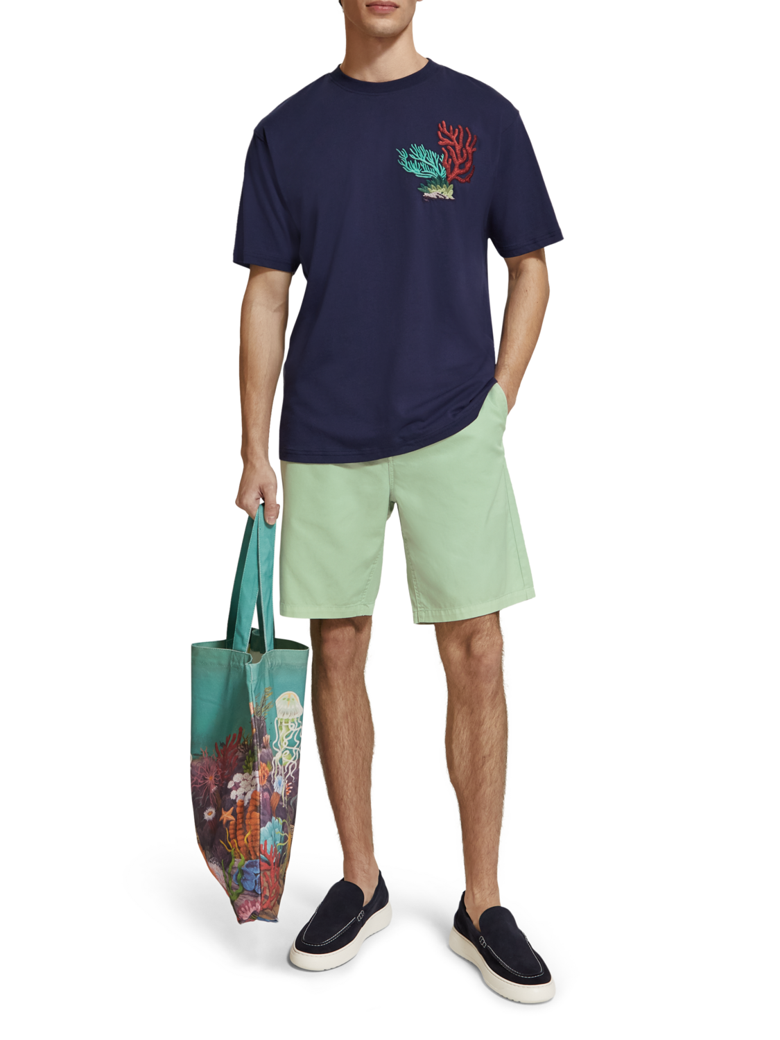 STUART - COTTON-BLEND TWILL SHORTS