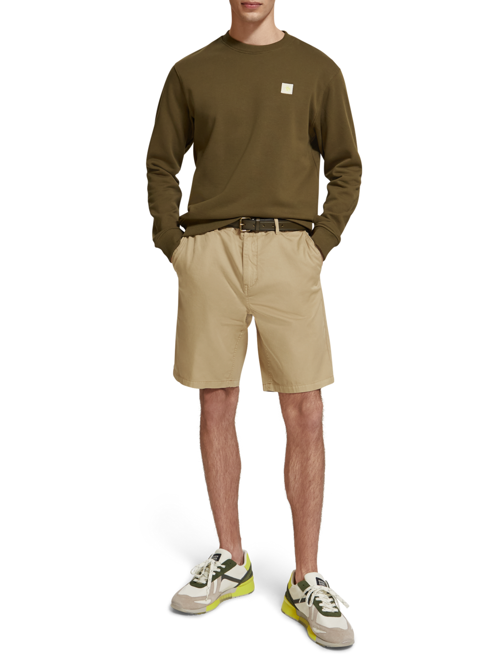 STUART - COTTON-BLEND TWILL SHORTS