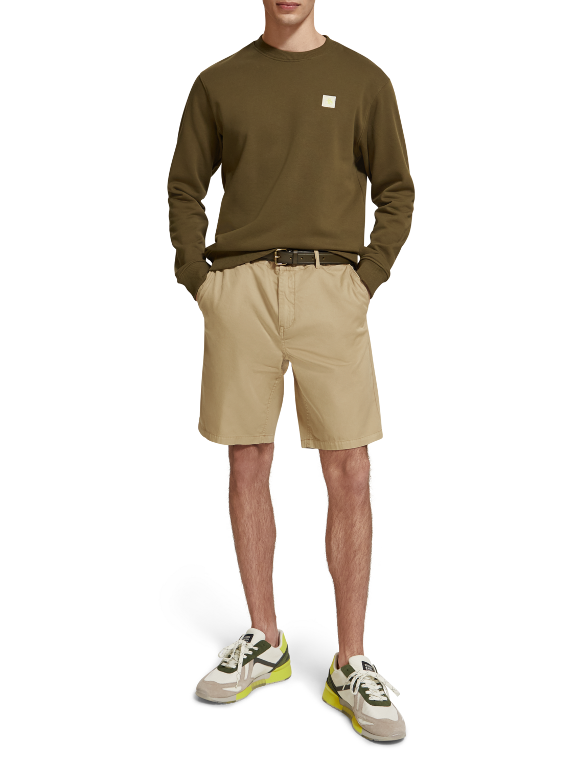 STUART - COTTON-BLEND TWILL SHORTS