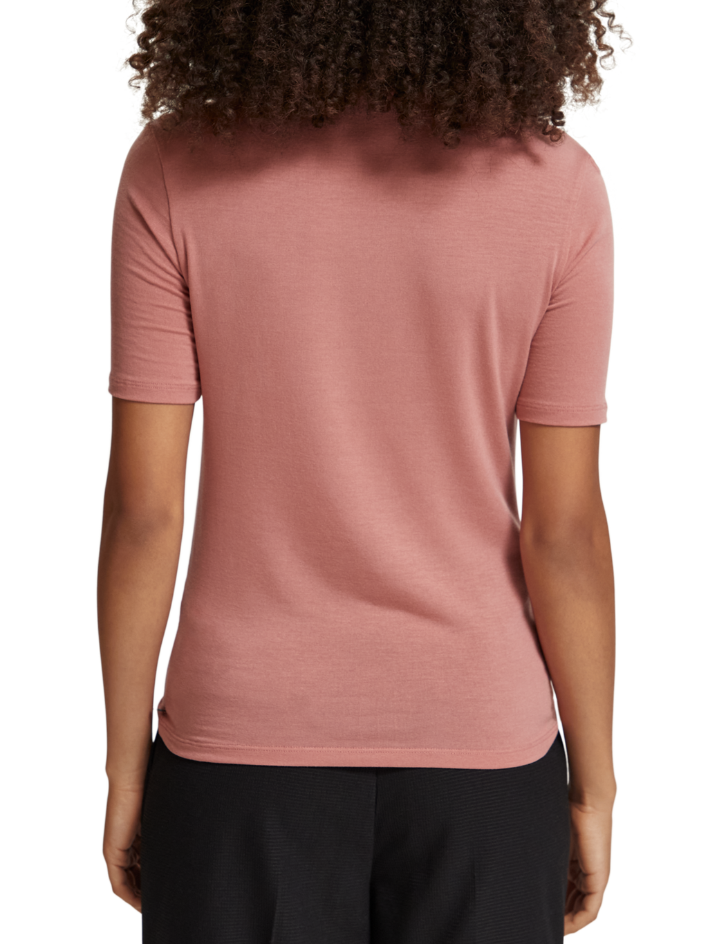 MOCK NECK SHORT SLEEVED T-SHIRT