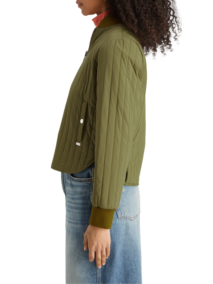 REVERSIBLE VERTICAL QUILT BOMBER