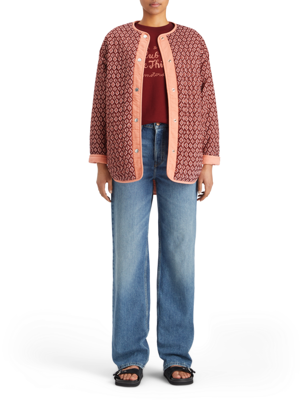 REVERSIBLE BLOCKPRINT LINER JACKET