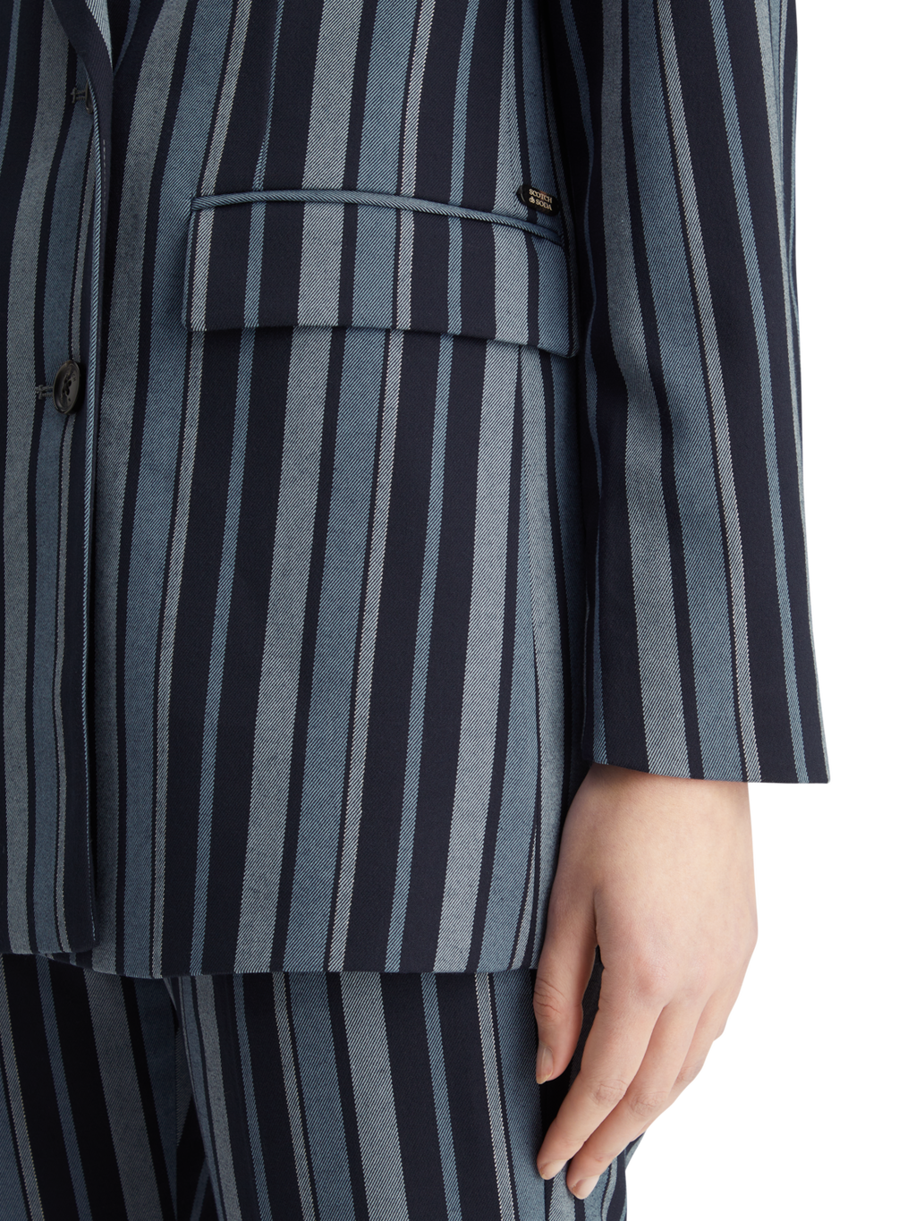 FITTED DB STRIPED BLAZER