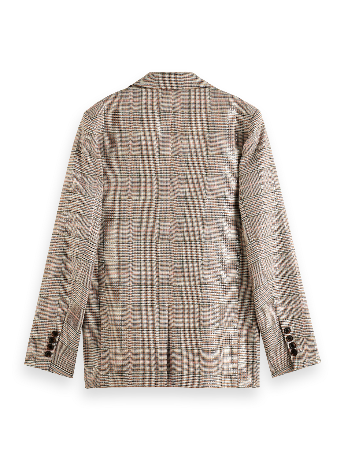 SEQUIN PRINCE OF WALES CHECK BOYFRIEND SB BLAZER