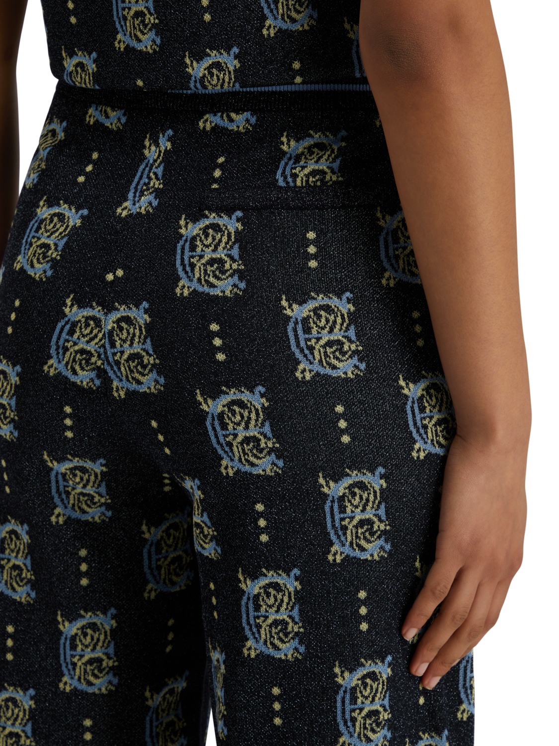 JACQUARD KNITTED TROUSERS