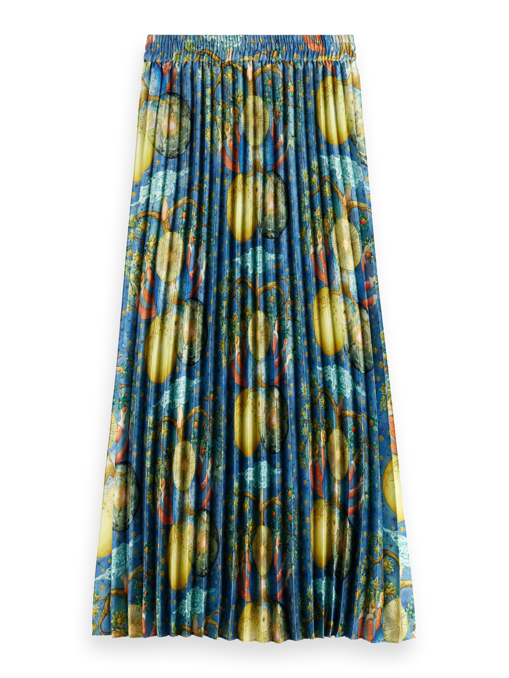 PLEATED PRINTED SKIRT