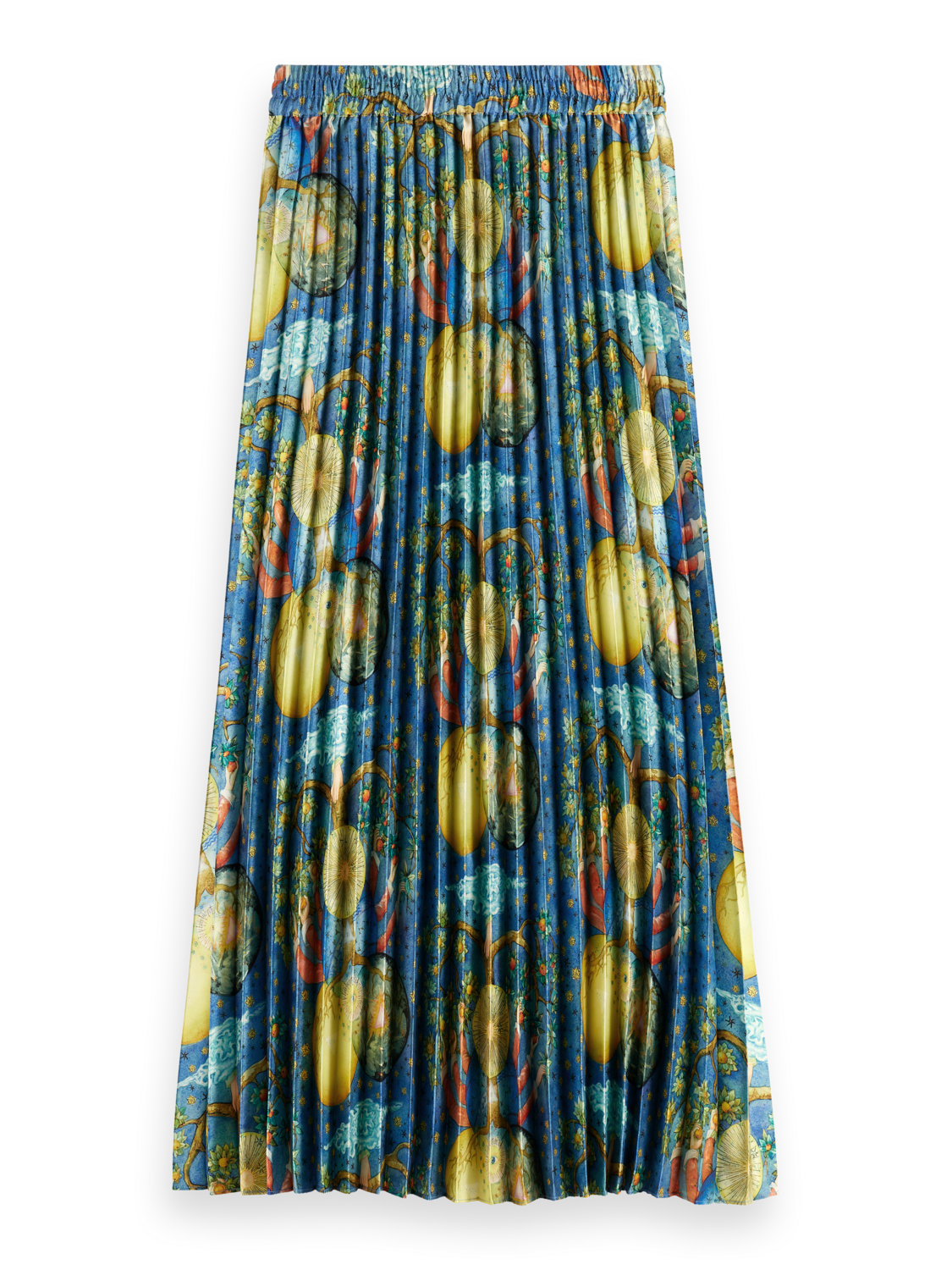 PLEATED PRINTED SKIRT
