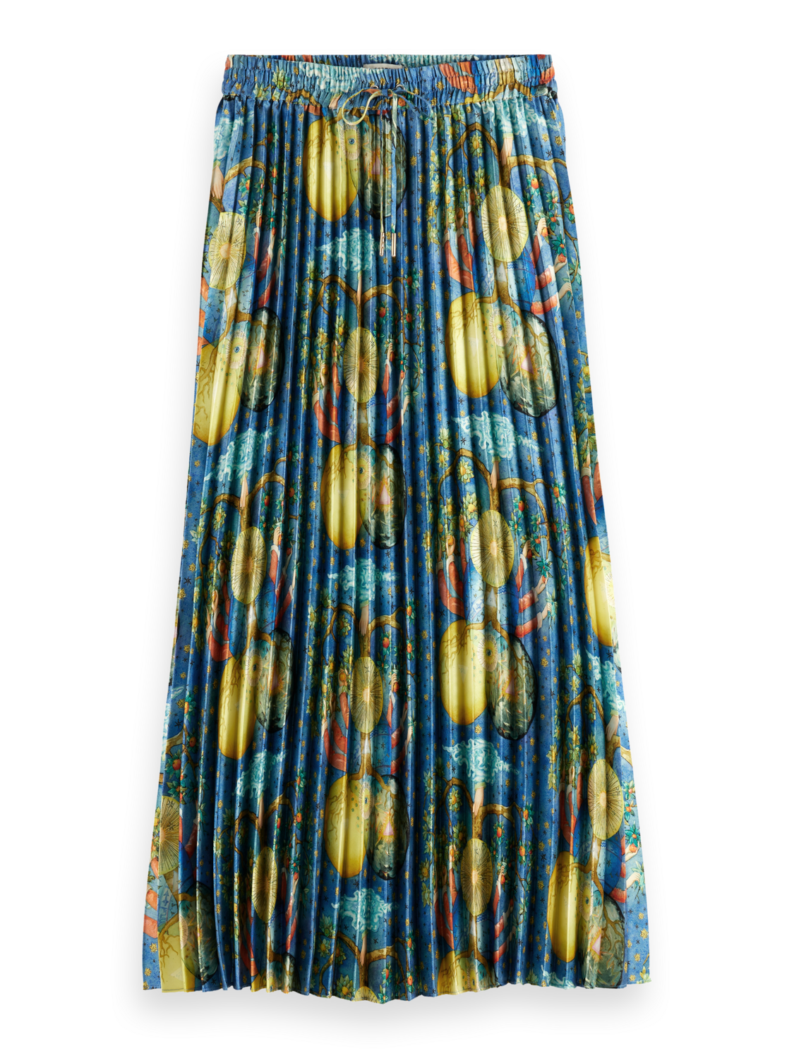 PLEATED PRINTED SKIRT