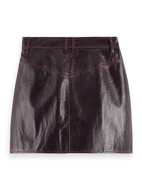 FAUX LEATHER MINI SKIRT