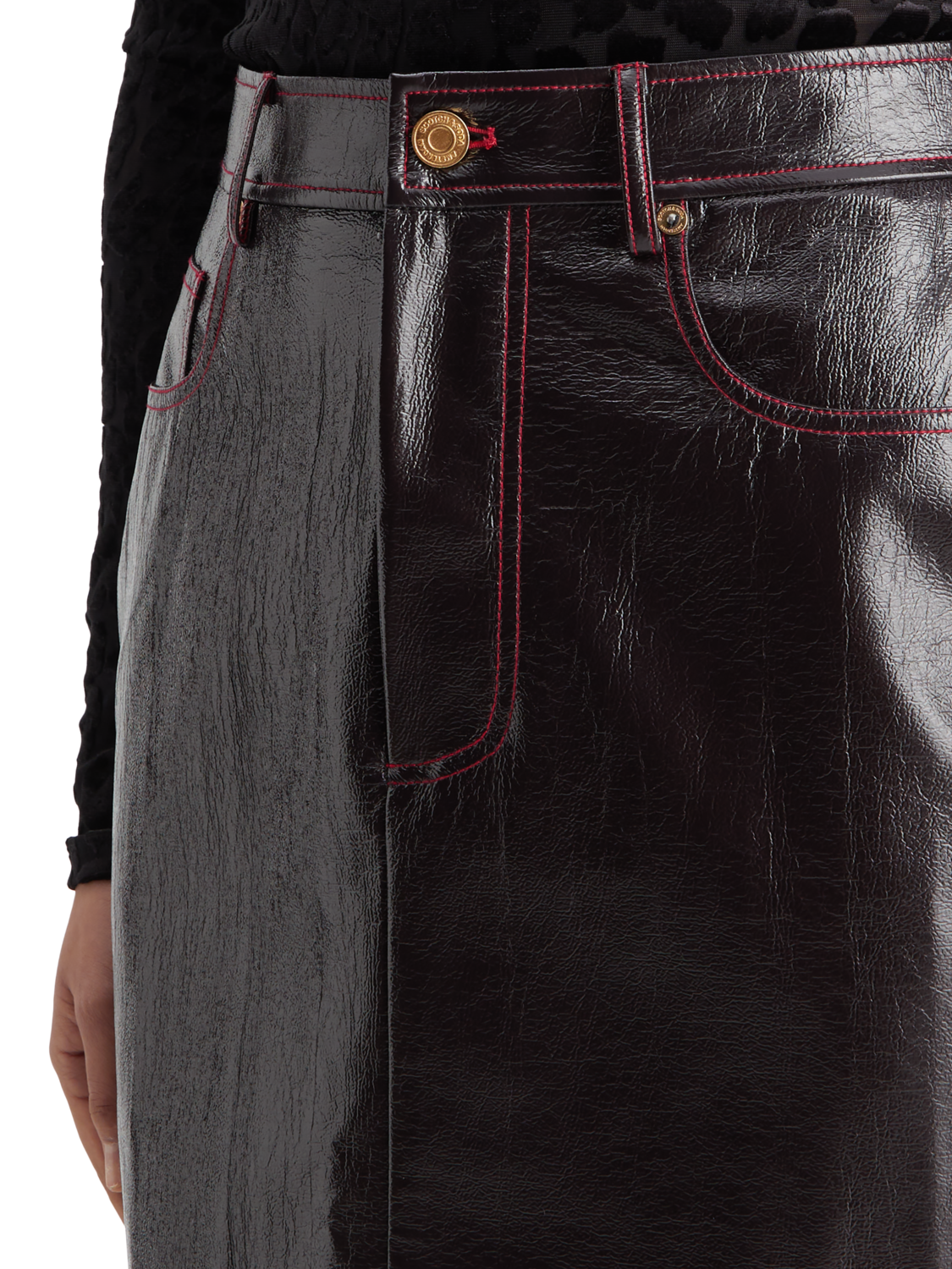FAUX LEATHER MINI SKIRT