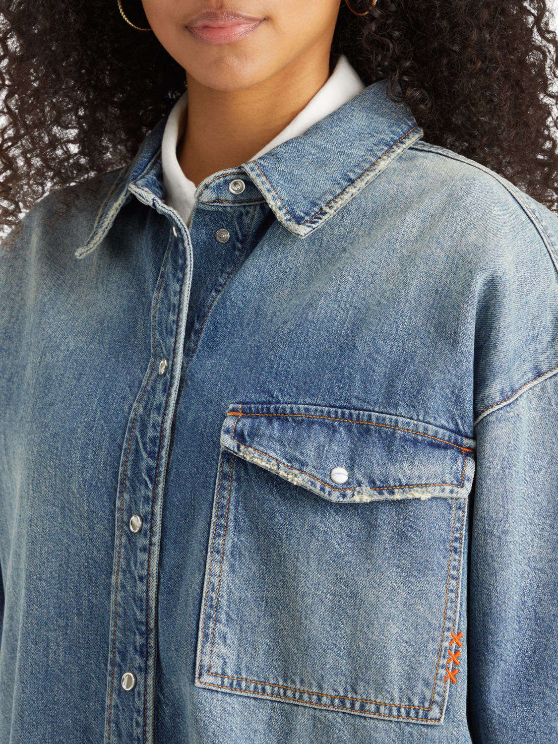 VINTAGE WASHED DENIM OVERSHIRT - FRISCO NIGHTS