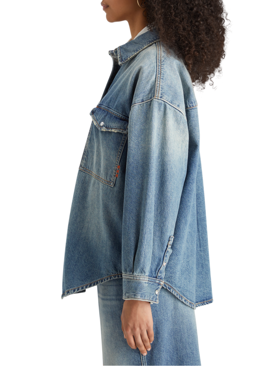 VINTAGE WASHED DENIM OVERSHIRT - FRISCO NIGHTS