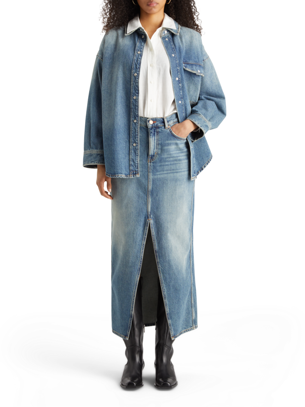 VINTAGE WASHED DENIM OVERSHIRT - FRISCO NIGHTS