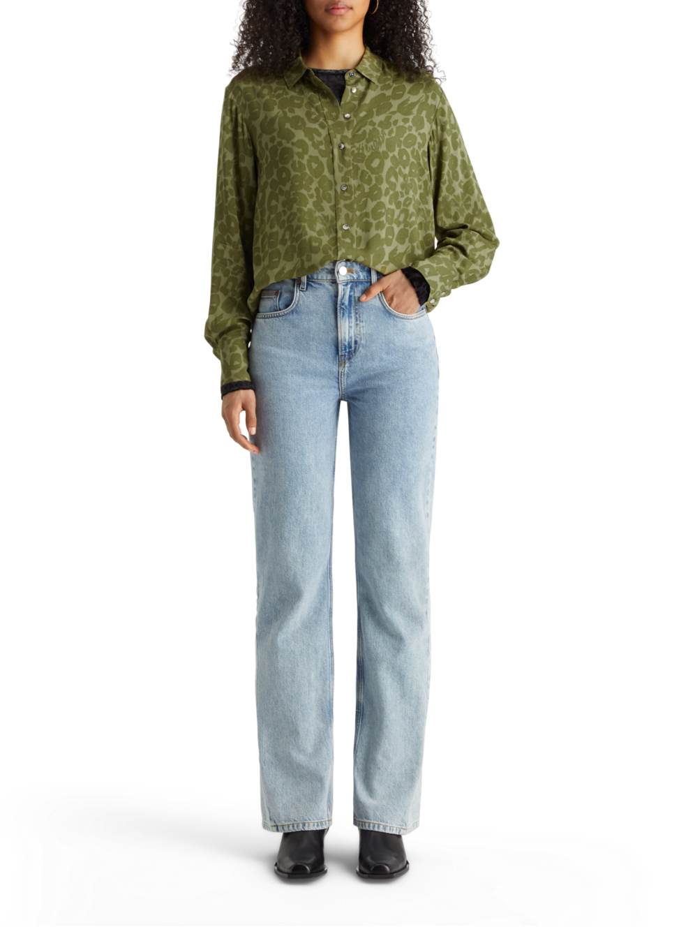 VISCOSE PRINTED RELAXED FIT SHIRT