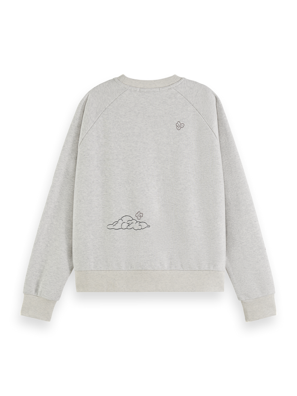EMBROIDERED RAGLAN RELAXED FIT SWEATSHIRT