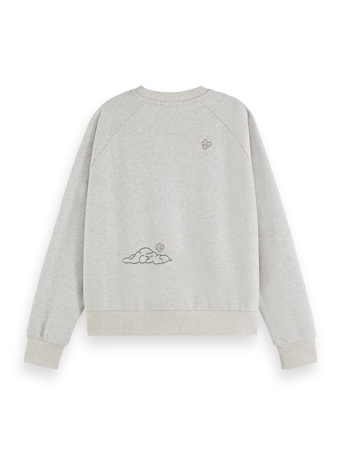 EMBROIDERED RAGLAN RELAXED FIT SWEATSHIRT