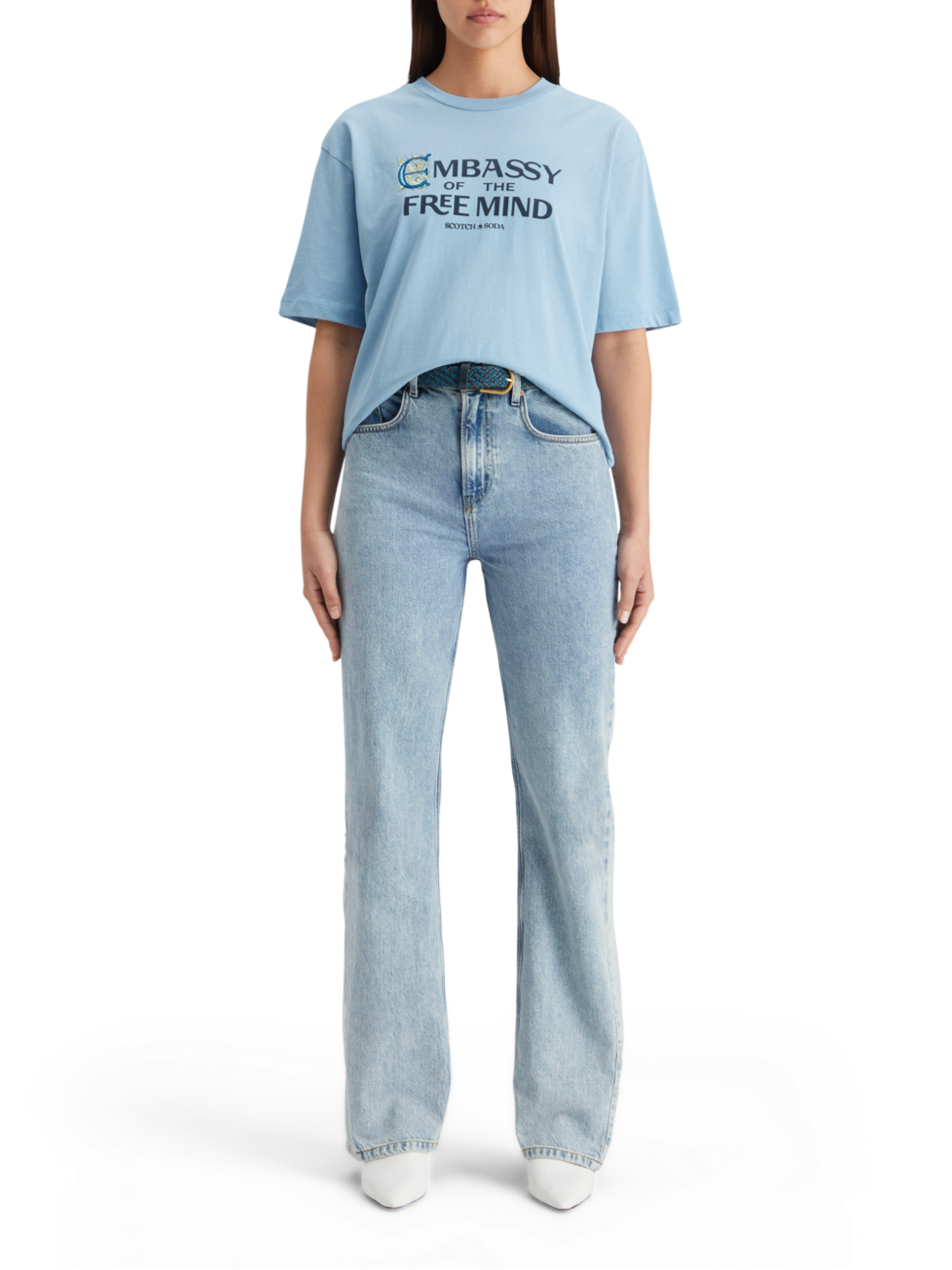 SPRAYED ARTWORK BOYFRIEND FIT T-SHIRT