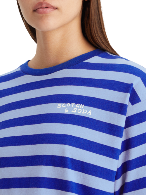 STRIPED CROPPED T-SHIRT