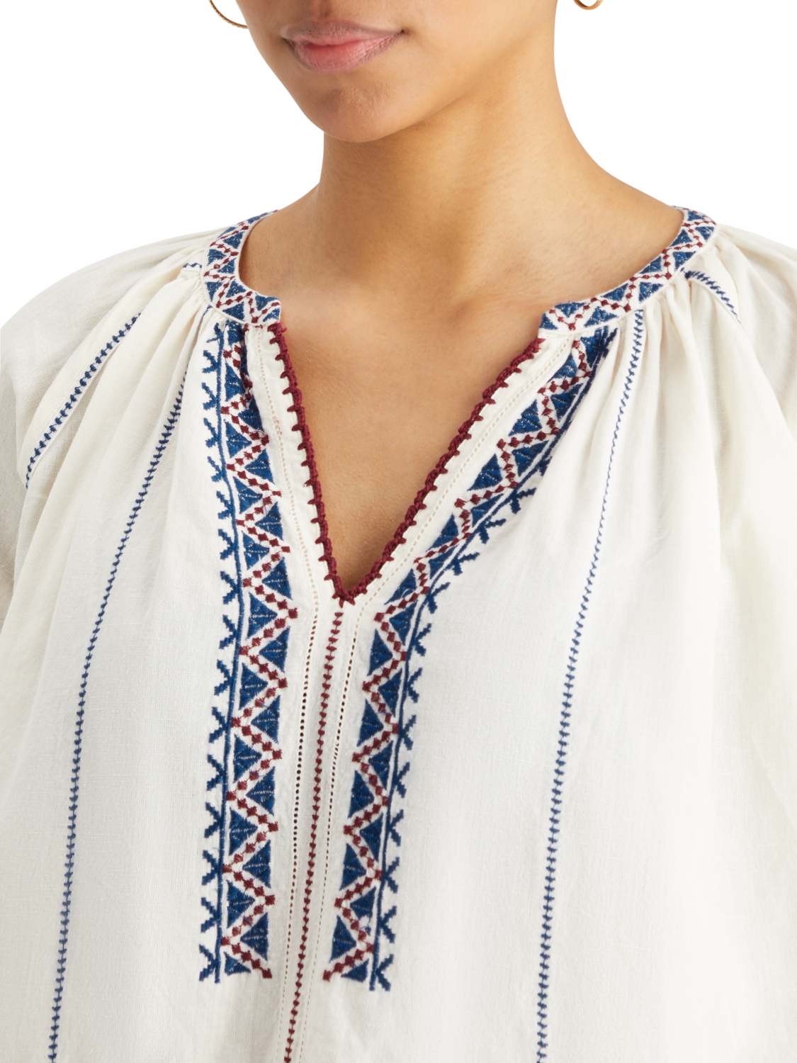 TOP WITH EMBROIDERY DETAILS