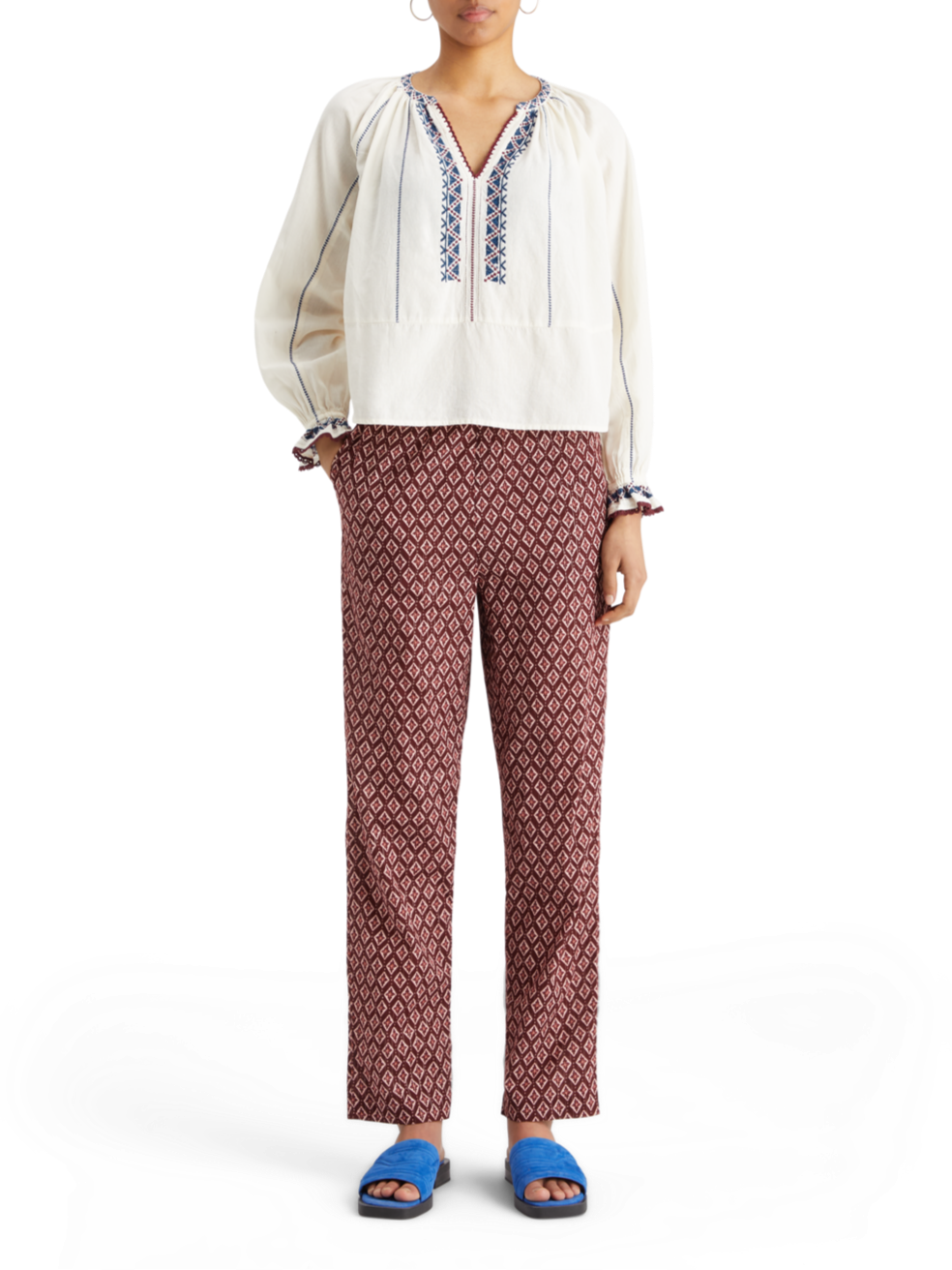 TOP WITH EMBROIDERY DETAILS