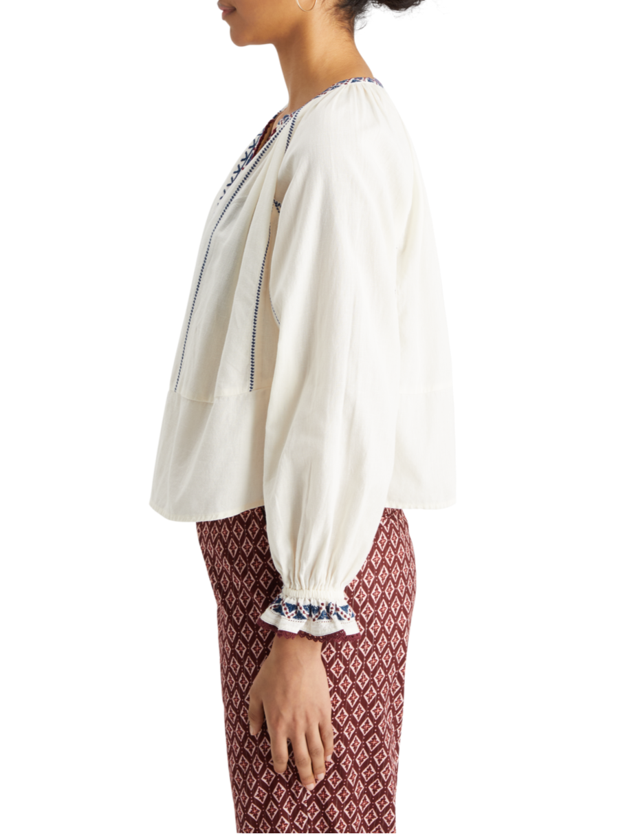 TOP WITH EMBROIDERY DETAILS