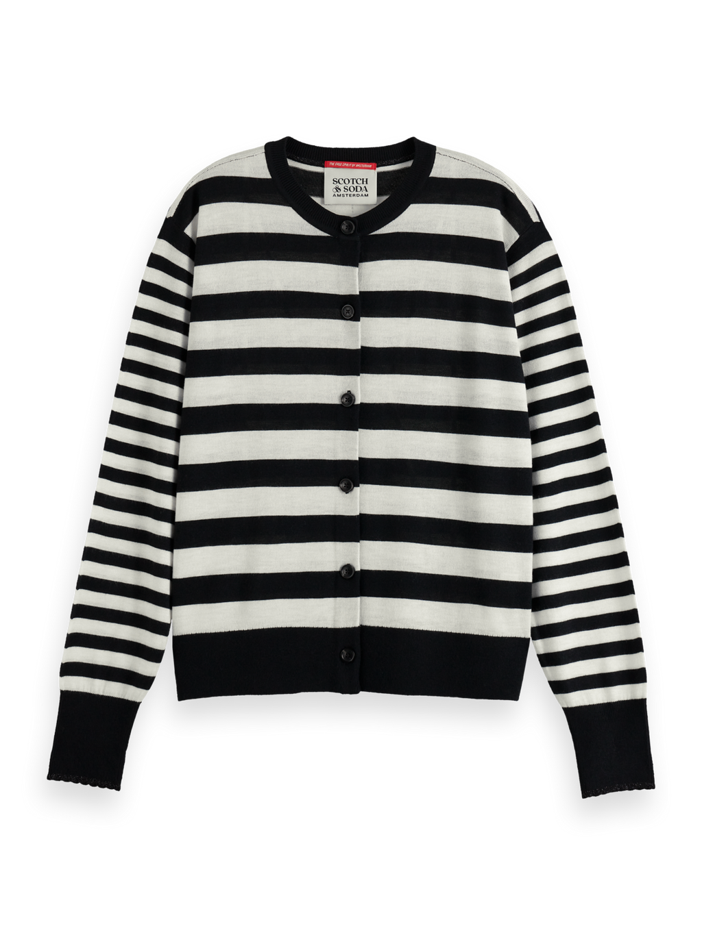 CREW NECK RELAXED CARDIGAN