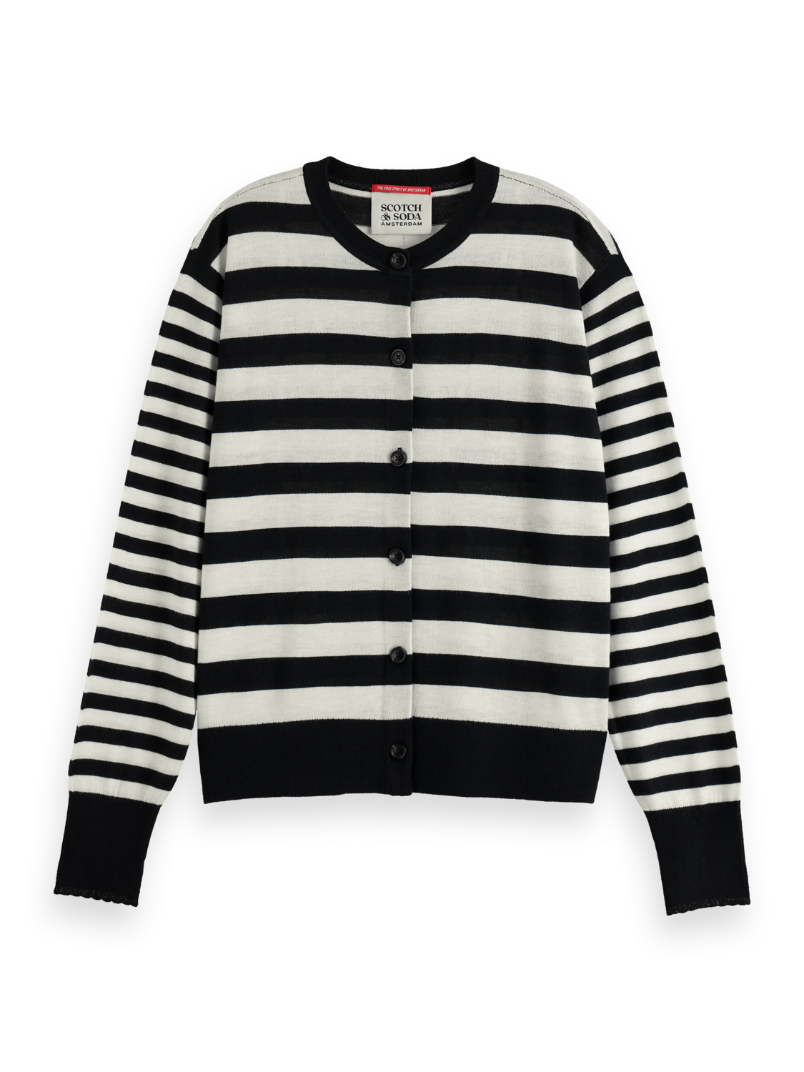 CREW NECK RELAXED CARDIGAN