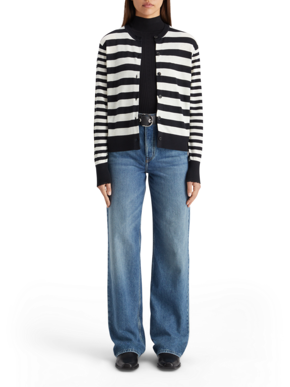 CREW NECK RELAXED CARDIGAN