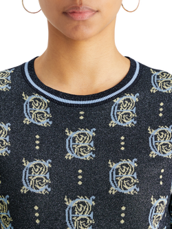 JACQUARD CROPPED PULLOVER