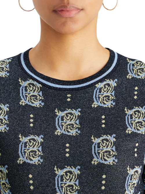JACQUARD CROPPED PULLOVER