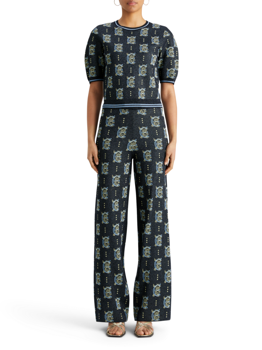 JACQUARD CROPPED PULLOVER