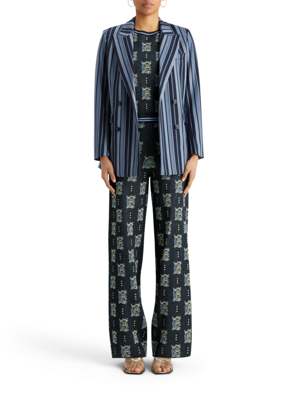 JACQUARD CROPPED PULLOVER