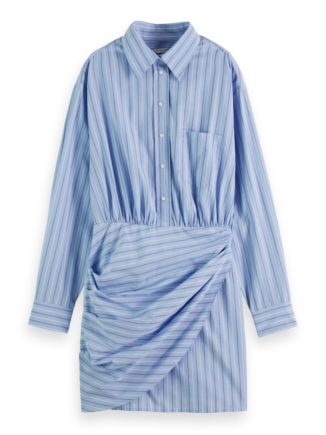 MINI POPLIN WRAP DRESS