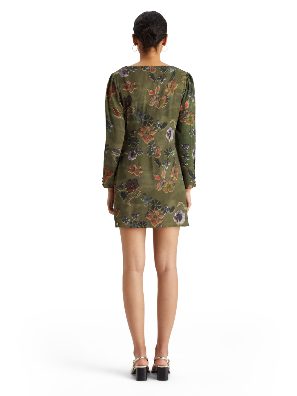 MINI VISCOSE JACQUARD WRAP DRESS