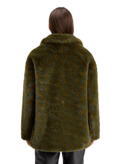 A-LINE FAUX FUR COAT