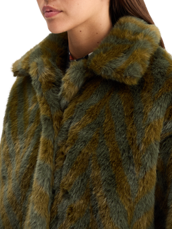 A-LINE FAUX FUR COAT