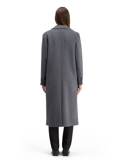 DOUBLE BREASTED TAILORED WOOL BLEND COAT