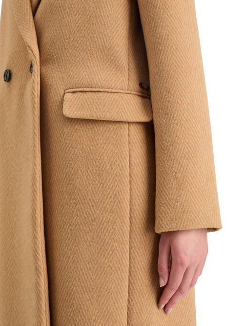 Herringbone wool blend coat shop